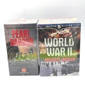 New Sealed History Channel Pearl Harbor & WWII Greatest Battles 8-Tape VHS Set